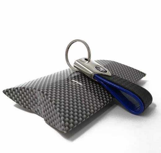 Alfa Romeo BAND carbon keyring blue