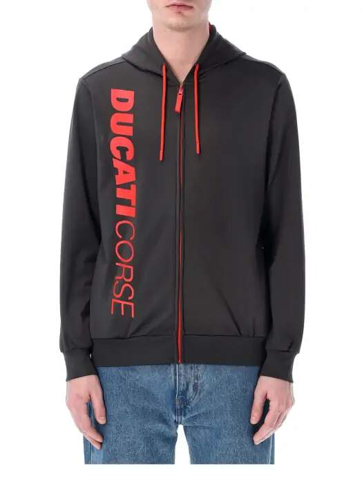Ducati Corse Fan-Sweatshirt dunkelgrau mit Logo
