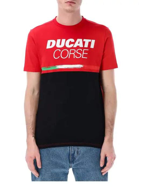 Ducati Corse Freizeit-T-Shirt mit Trikolore