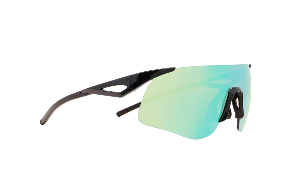 Red Bull Spect Sonnenbrille MARK schwarz mit grün-blauem Glas