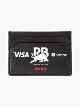 HUGO Kartenetui aus Leder – Visa Cash App RB schwarz