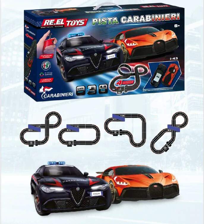 PISTA Alfa Romeo Carabinieri - Bugatti 1:43 slot car track