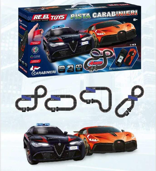 PISTA Alfa Romeo Carabinieri - Bugatti 1:43 slot car track