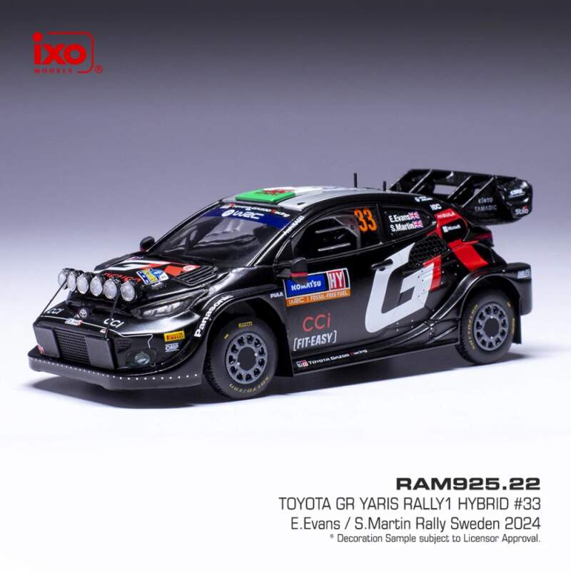 Modell Toyota Yaris GR Rallye Schweden Evans – Martin