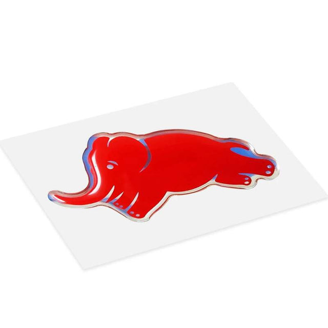 Lancia elephant 3D sticker red