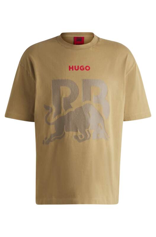 HUGO – Racing Bulls casual T-shirt sand