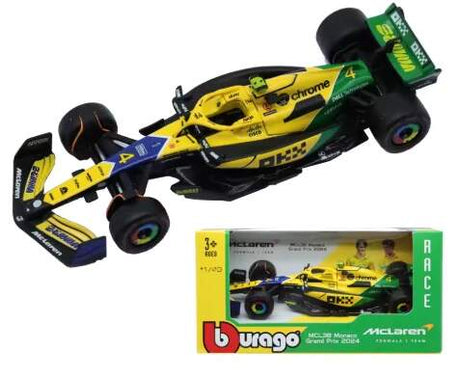 Modell McLaren F1 MCL38 BBurago #4 Lando Norris Monaco