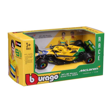 Modell McLaren F1 MCL38 Bburago #81 Oscar Piastri Monaco