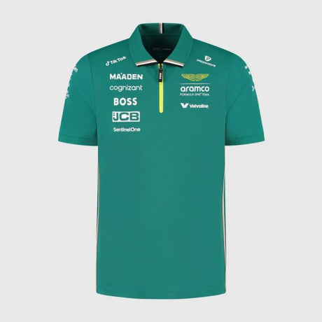 Aston Martin F1 Team Team-Poloshirt mit Sponsorenlogos