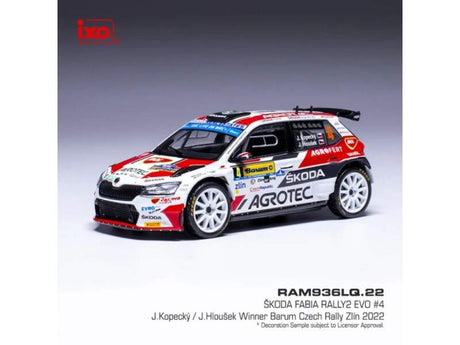Modell IXO Škoda Fabia Rally2 EVO, Barum Rallye Zlín 2022, #4, Kopecký – Hloušek
