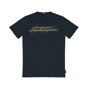 Lamborghini Freizeit-T-Shirt mit Logo dunkelblau