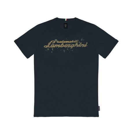 Lamborghini casual T-shirt with logo navy