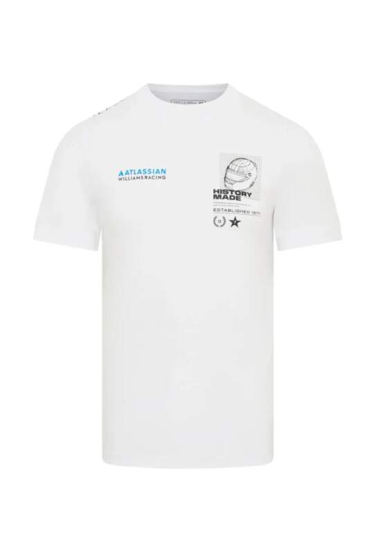 Williams Racing F1 Freizeit-T-Shirt mit Helmmotiv