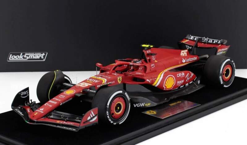 Modell LookSmart Scuderia Ferrari SF-24 C. Sainz, Sieger GP Australien 2024, im Maßstab 1:18
