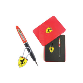 Scuderia Ferrari Geschenkset – Kugelschreiber und Schlüsselanhänger