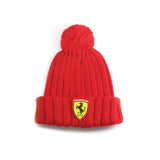 Ferrari Kinder-Wintermütze mit Bommel und Logo