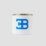 Weißer Bugatti Becher mit Logo