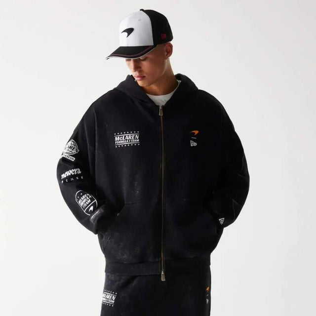 McLaren F1 Freizeit-Sweatjacke NE GRPHC schwarz washed