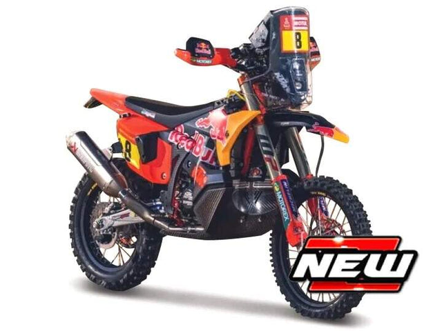 Model motocyklu Red Bull KTM 450 Rally Dakar 2024 Toby Price nr.8