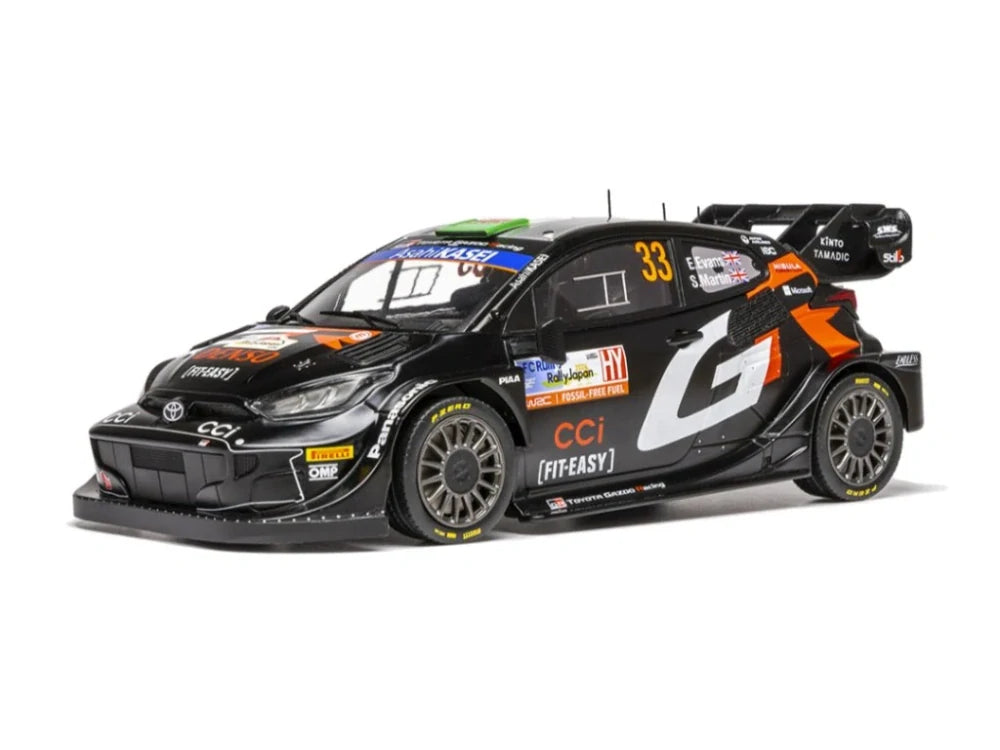 Ixo Toyota GR Yaris Rally1 Hybrid #33 Evans Modell im Maßstab 1:18 – Rally Japan 2024