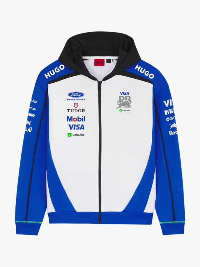 Visa Cash App Racing Bulls Team Zip-Hoodie mit Sponsorenlogos – Team Edition