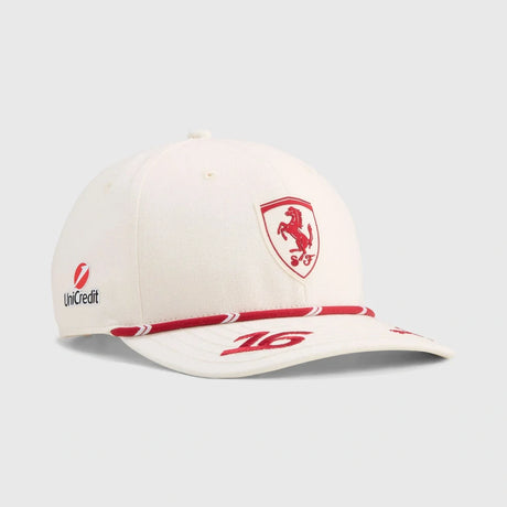 Scuderia Ferrari Charles Leclerc Cap – Monaco GP 2026, Creme