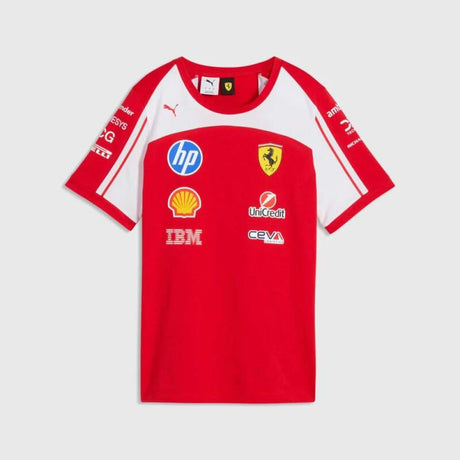 Damen-T-Shirt Scuderia Ferrari F1 x Puma mit Sponsorenlogos - Team Edition
