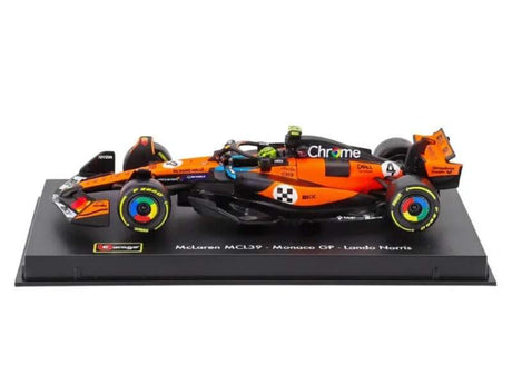 Modell McLaren F1 MCL39 BBurago #4 Lando Norris Monaco 2025 im Maßstab 1:43 - Signature