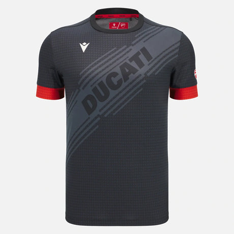 Ducati x Macron Sport-T-Shirt mit Logo – Dunkelgrau