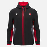 Ducati x Macron Zip Hoodie with Logo – Black