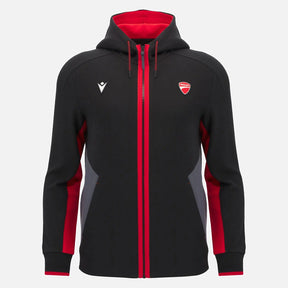 Ducati x Macron Zip Hoodie with Logo – Black