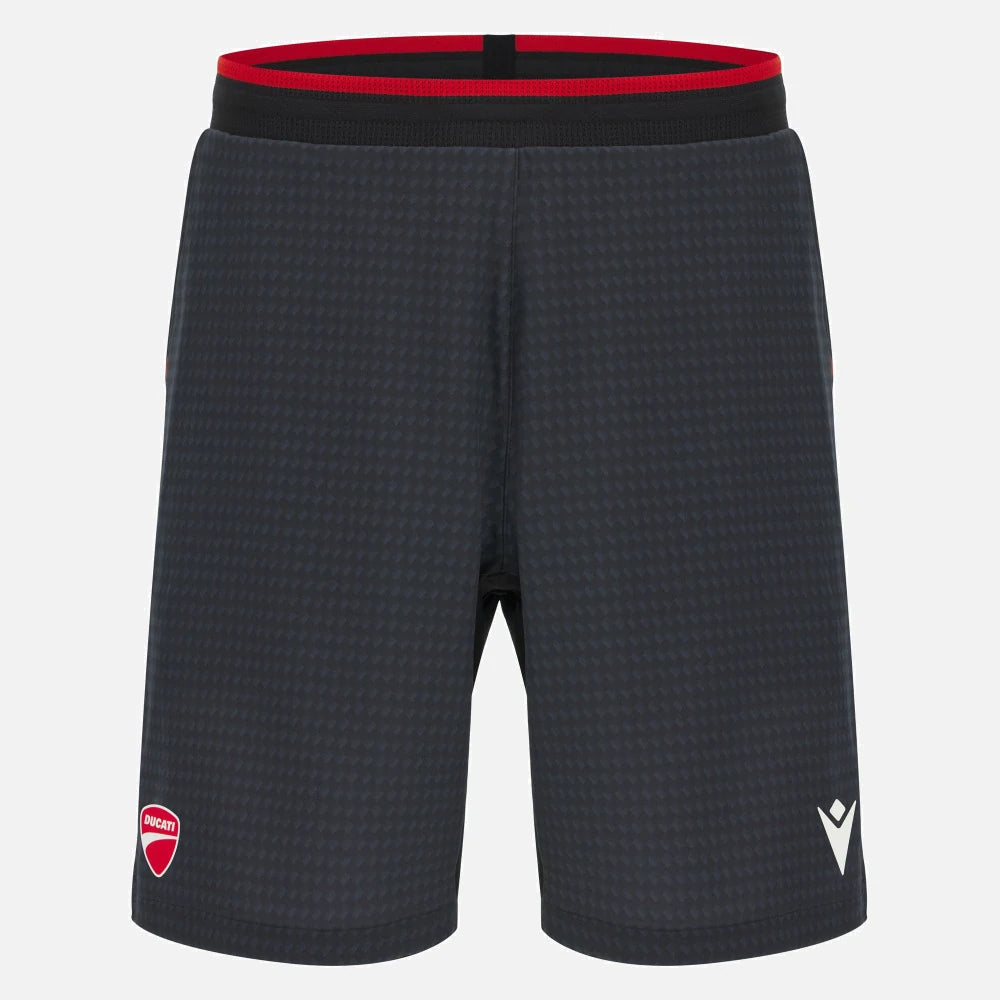 Ducati x Macron Sportshorts mit Logo – Dunkelgrau