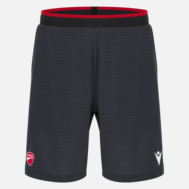 Ducati x Macron Sportshorts mit Logo – Dunkelgrau