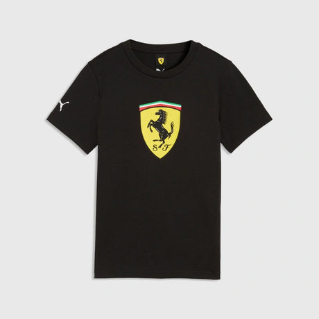 Scuderia Ferrari F1 x Puma Kids' T-Shirt with Large Shield – Black