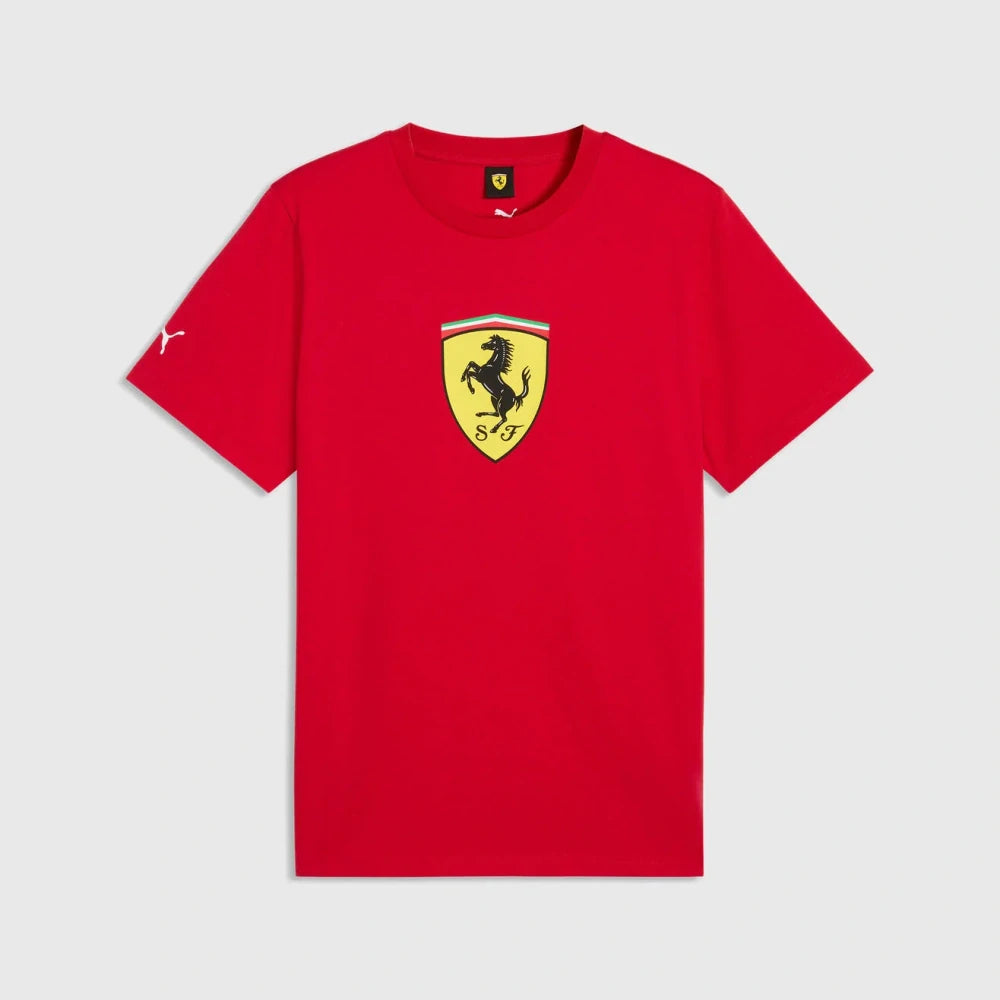 Scuderia Ferrari F1 x Puma Fan T-Shirt with Large Shield – Red