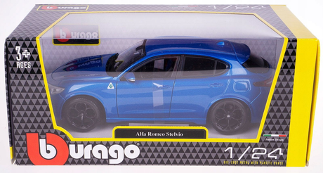 Modell Alfa Romeo Stelvio Q4 Quadrifoglio 1:24 blau