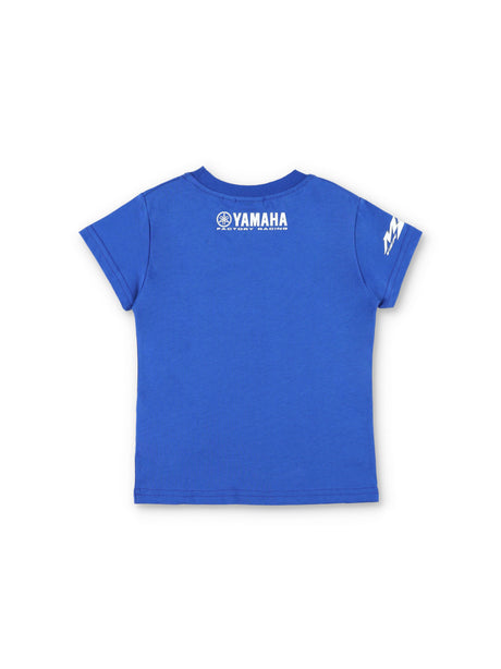 Fabio Quartararo Kinder-T-Shirt Yamaha MotoGP Logo blau