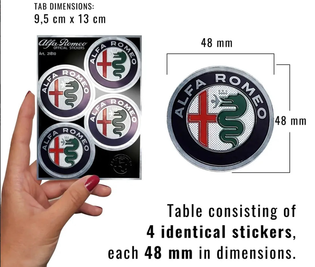 Alfa Romeo Aufkleberbogen, 4 Stück