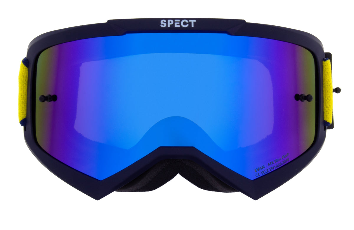 Red Bull Spect Motocrossbrille EVAN dunkelblau mit blauem Glas