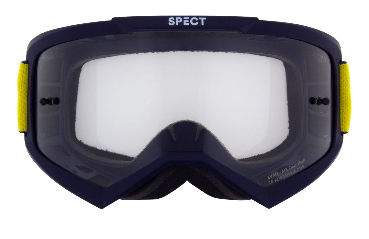 Red Bull Spect Motocrossbrille EVAN blau mit klarem Glas