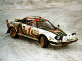 Modell Lancia Stratos HF, Nr. 1, Alitalia, Rallye-WM, Rallye Monte Carlo, Sieger Rallye Monte Carlo, Serie mit Figuren, S. Munari/S. Maiga, 1977
