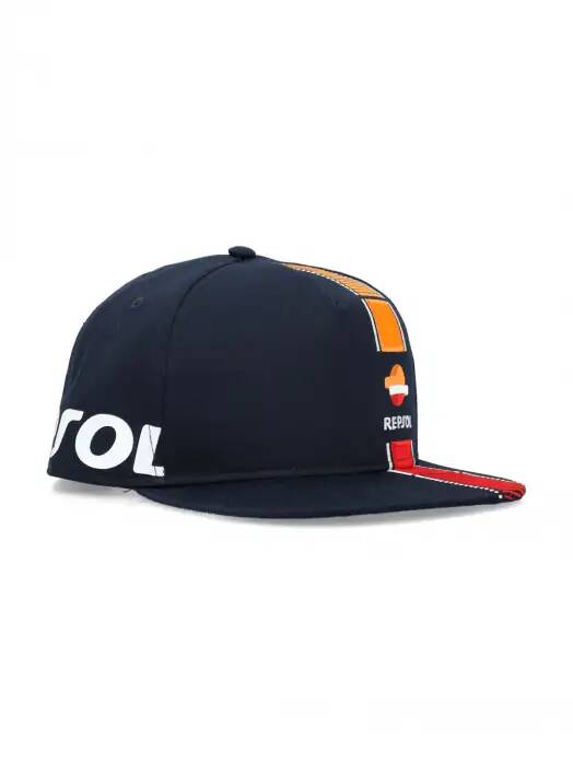 Repsol Teamkappe mit flachem Schirm dunkelblau