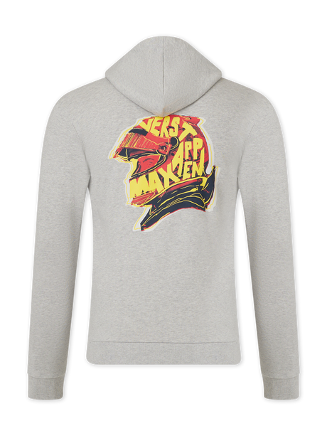 Max Verstappen sweatshirt - Red Bull Racing F1 HELMET, grey, zip-up