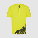 Aston Martin F1 Team Fan-T-Shirt GRAPHIC hellgelb