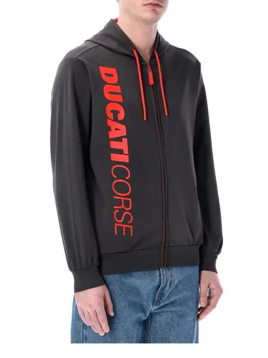 Ducati Corse Fan-Sweatshirt dunkelgrau mit Logo