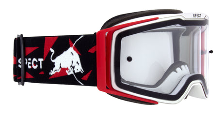 Red Bull Spect Motocrossbrille TORP weiß-rot mit klarem Glas