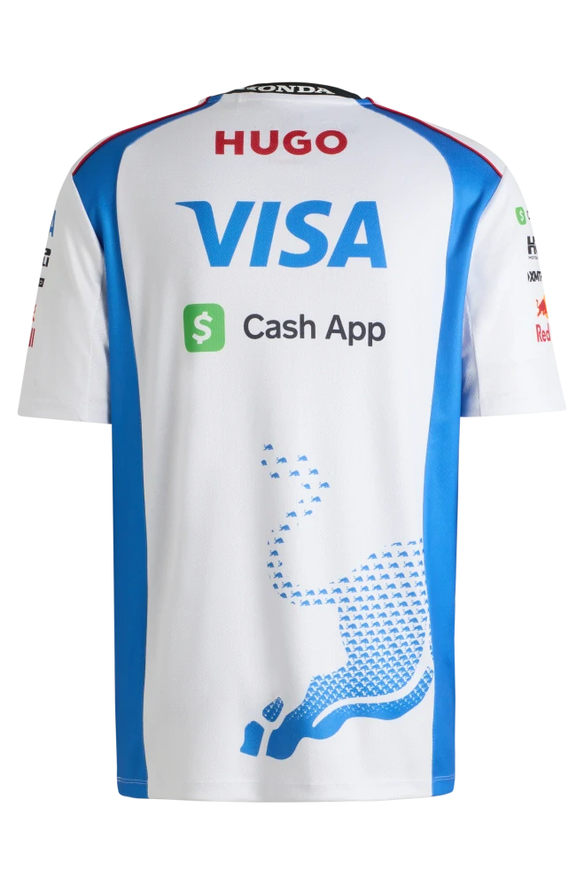Visa Cash App RB team T-shirt with sponsor logos