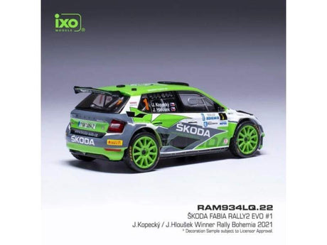 Modell IXO Škoda Fabia Rally2 EVO – Rallye Bohemia 2021 #1 Kopecký