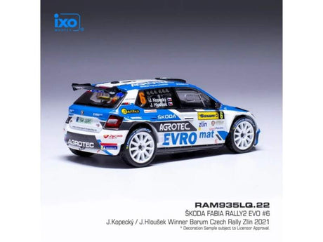 Modell IXO Škoda Fabia Rally2 EVO, Barum Rallye Zlín 2021, #6, Kopecký – Hloušek 1:43
