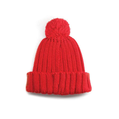 Ferrari kids' winter beanie with pompom and logo